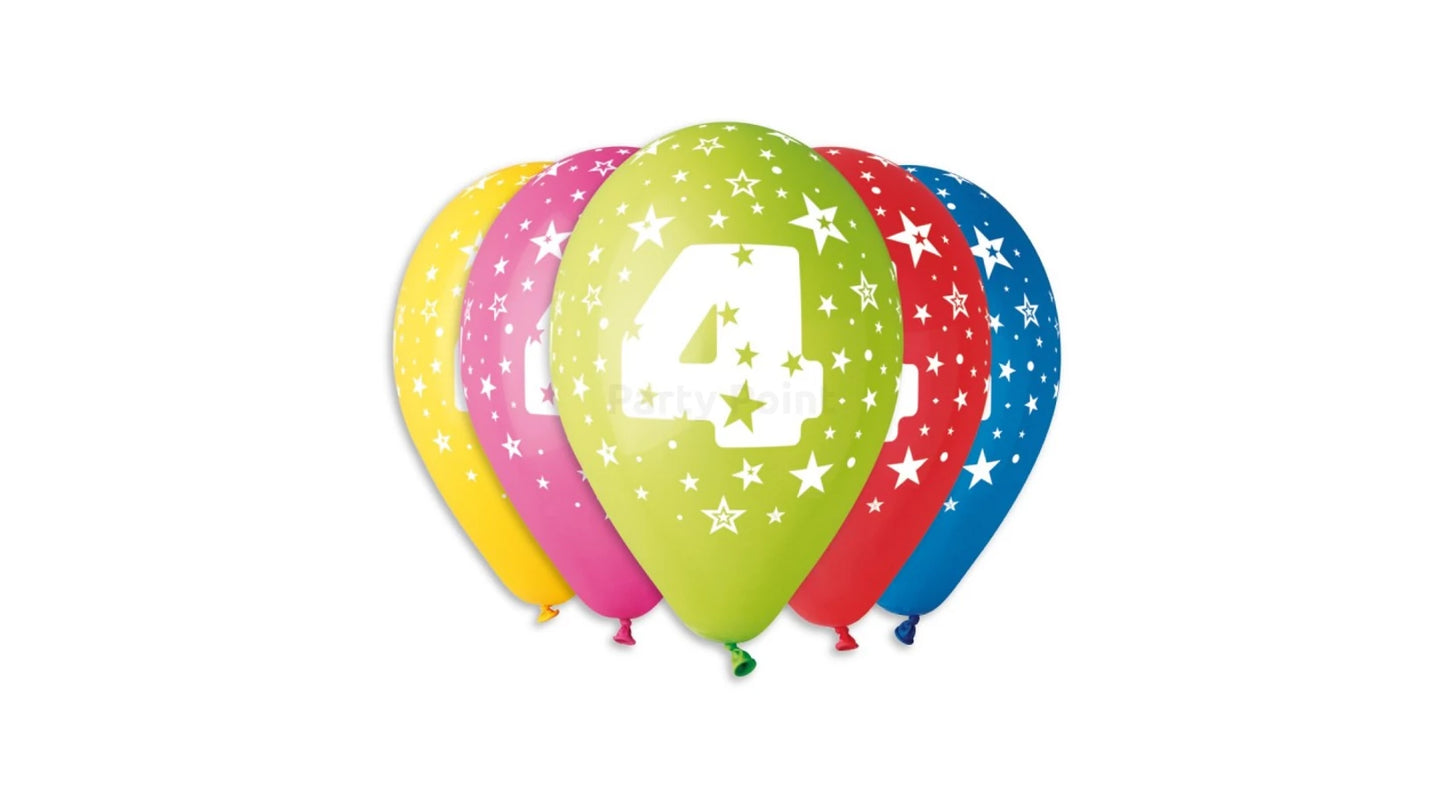 Számos 4 mintás gumi lufi