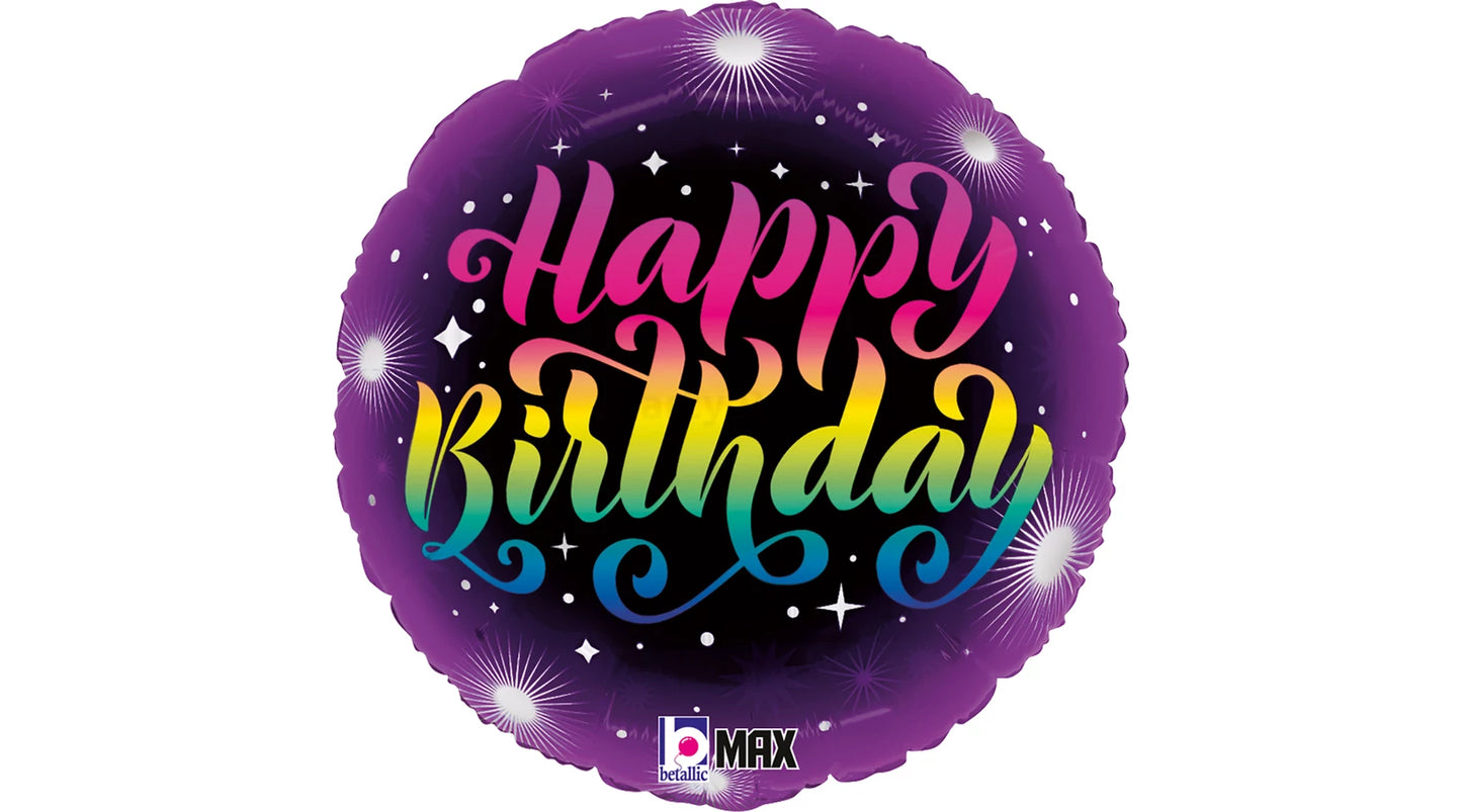 45 cm-es neon birthday fólia lufi