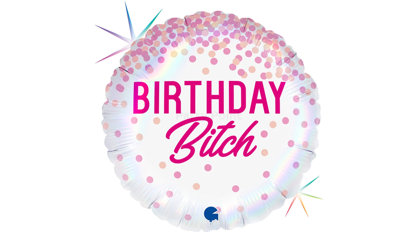 45 cm-es Birthday Bitch fólia lufi
