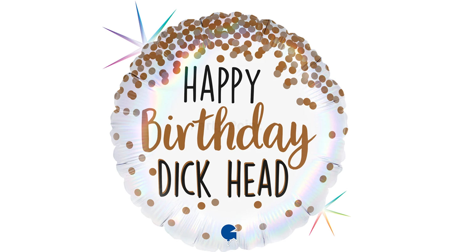 45 cm-es Happy Birthday Dick Head fólia lufi