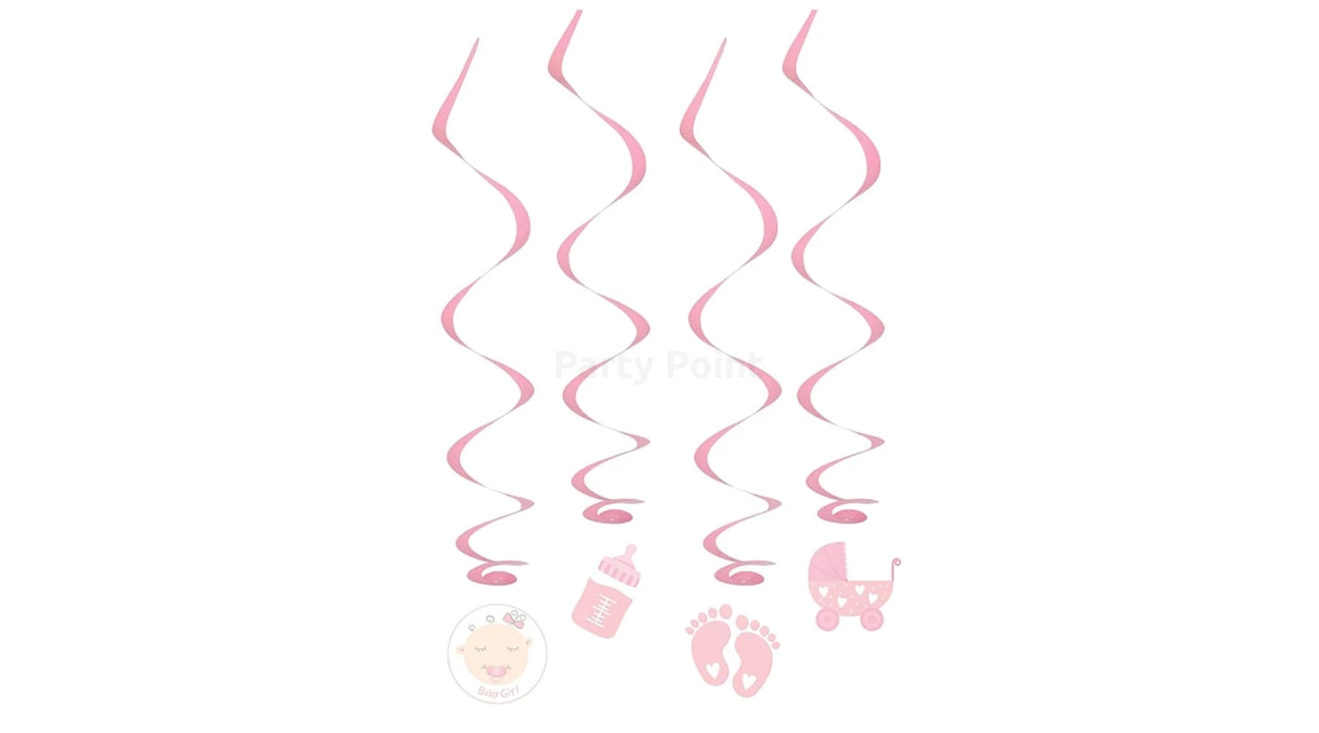 Pink spirál függő dekoráció