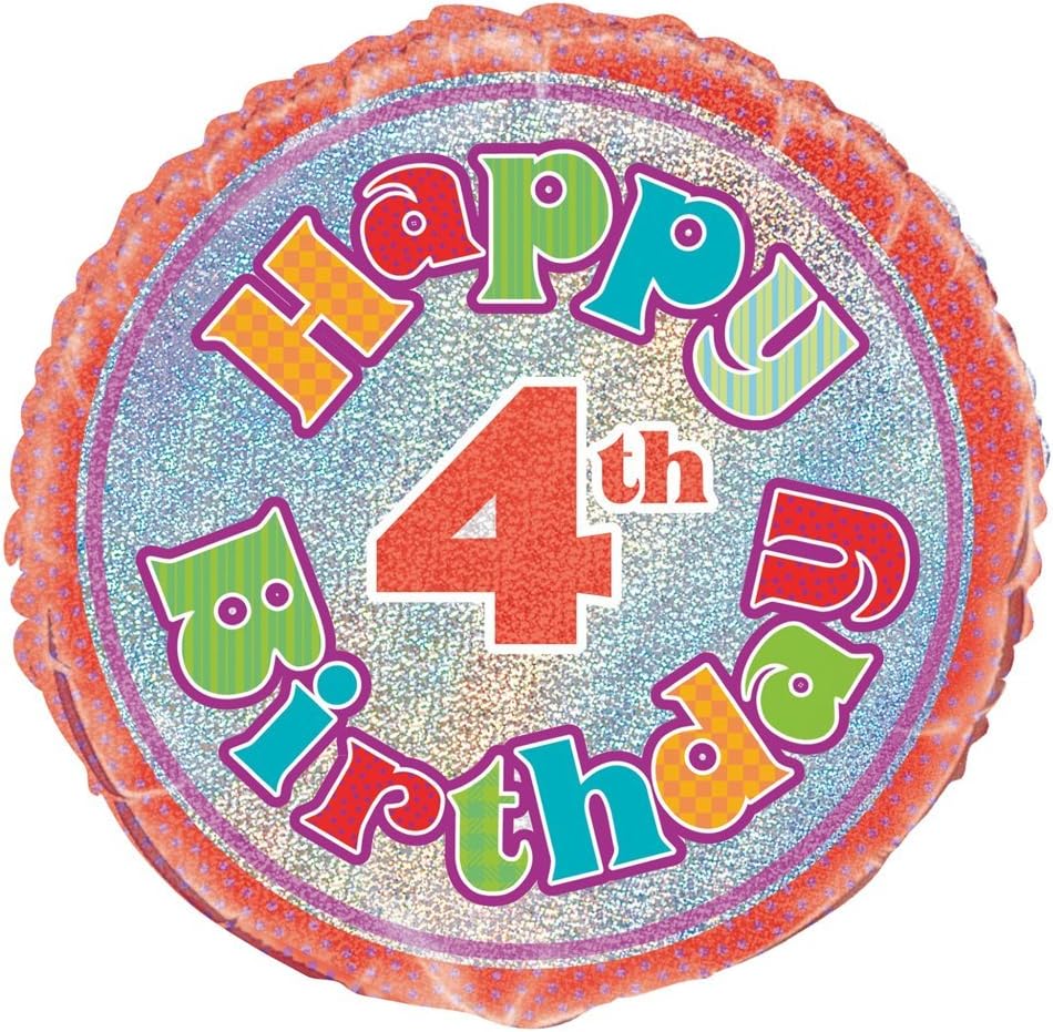 Glitteres Happy 4th Birthday
