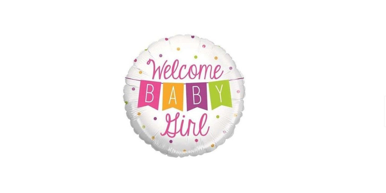 Welcome Baby Girl fólia lufi