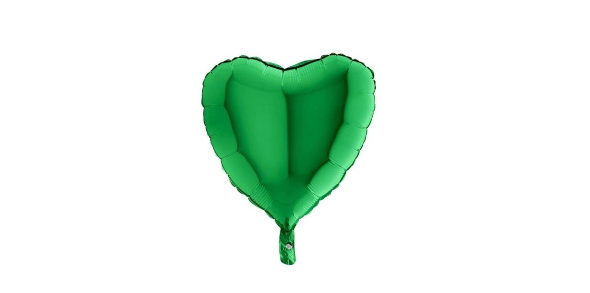 45 cm-es Zöld szív alakú