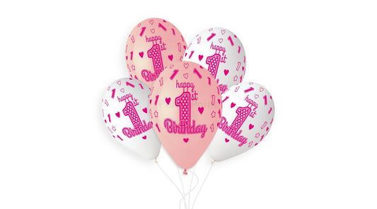 1. születésnapos pink-fehér