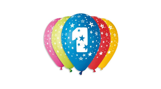 30 cm-es Számos 1 mintás gumi lufi