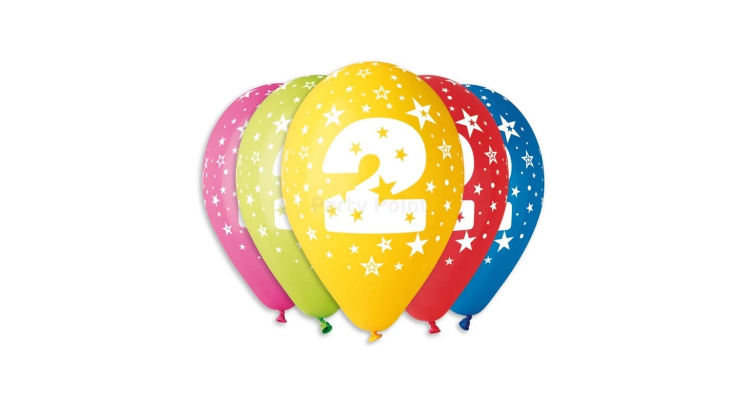 30 cm-es Számos 2 mintás gumi lufi