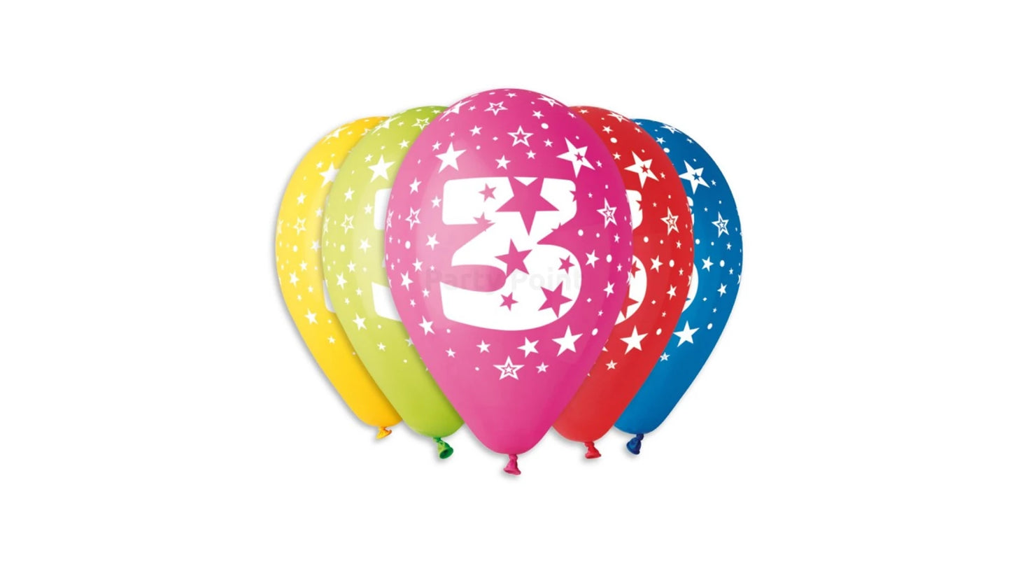 Számos 3 mintás gumi lufi