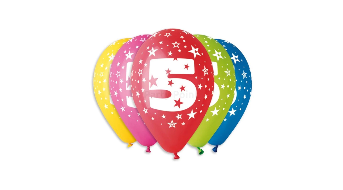 Számos 5 mintás gumi lufi