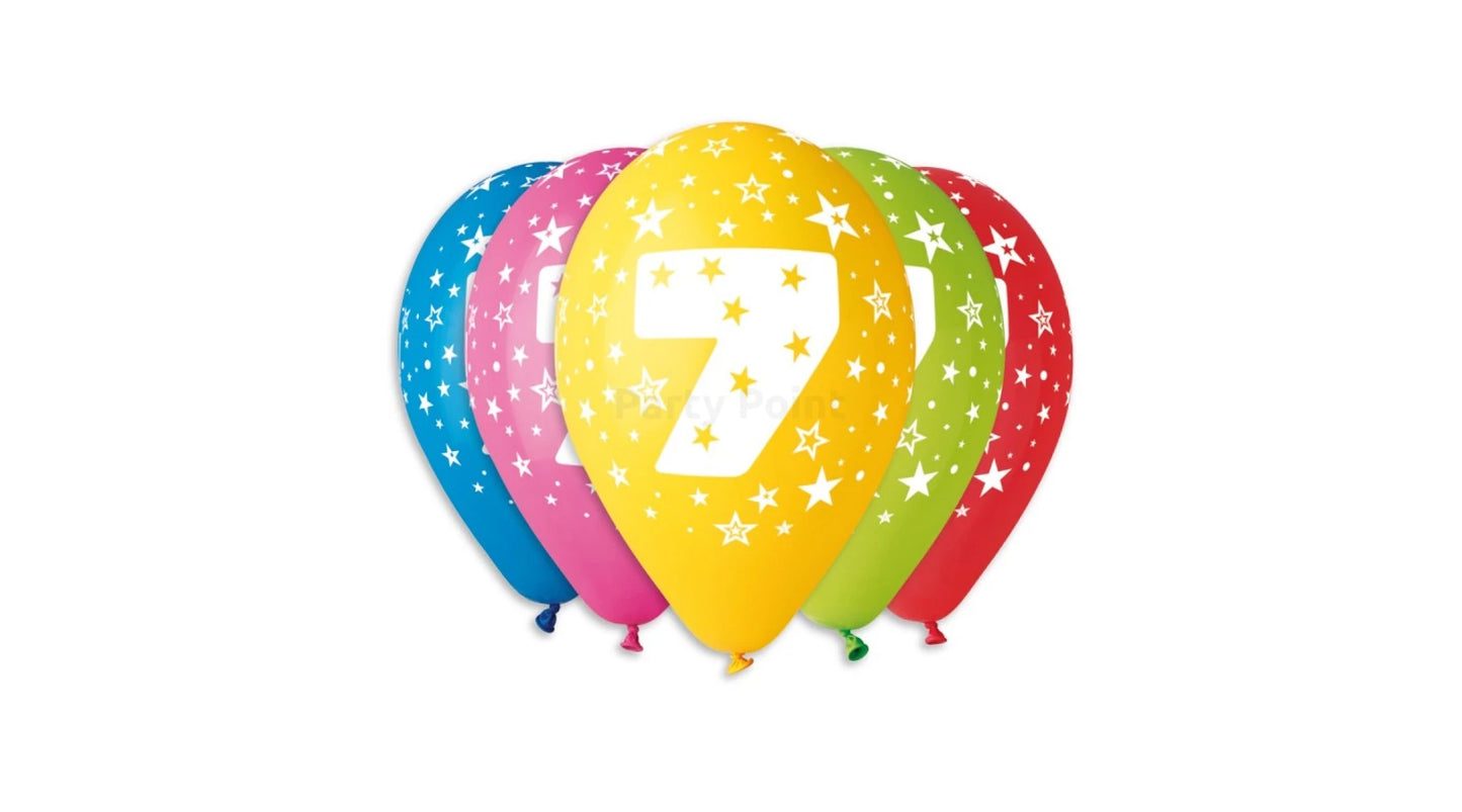 Számos 7 mintás gumi lufi