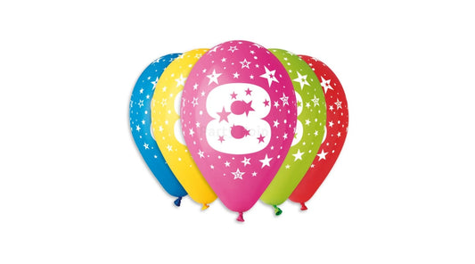 Számos 8 mintás gumi lufi