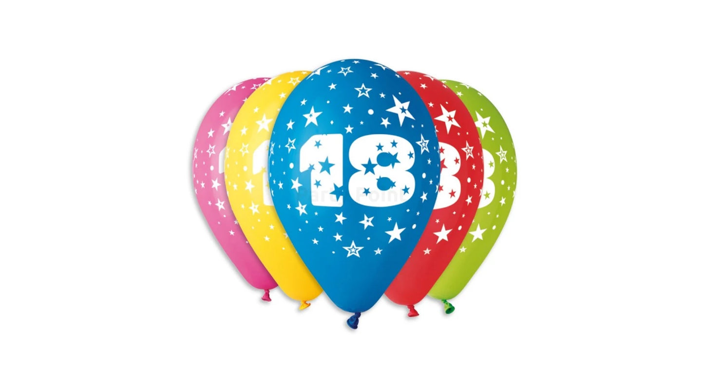 Számos 18 mintás gumi lufi