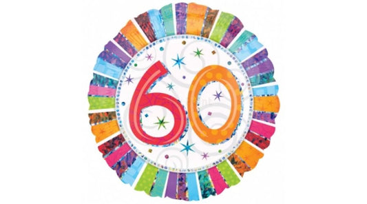 Radiant Happy Birthday 60 fólia lufi