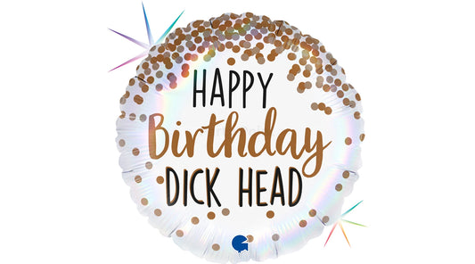 45 cm-es Happy Birthday Dick Head fólia lufi