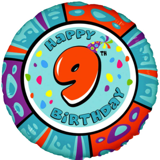 9-es Happy Birthday kígyó mintás lufi