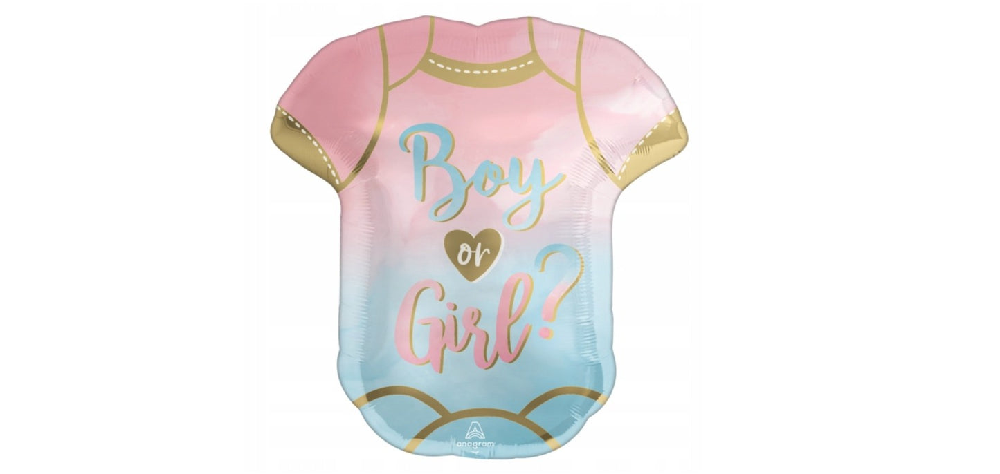 Boy or Girl body alakú fólia lufi