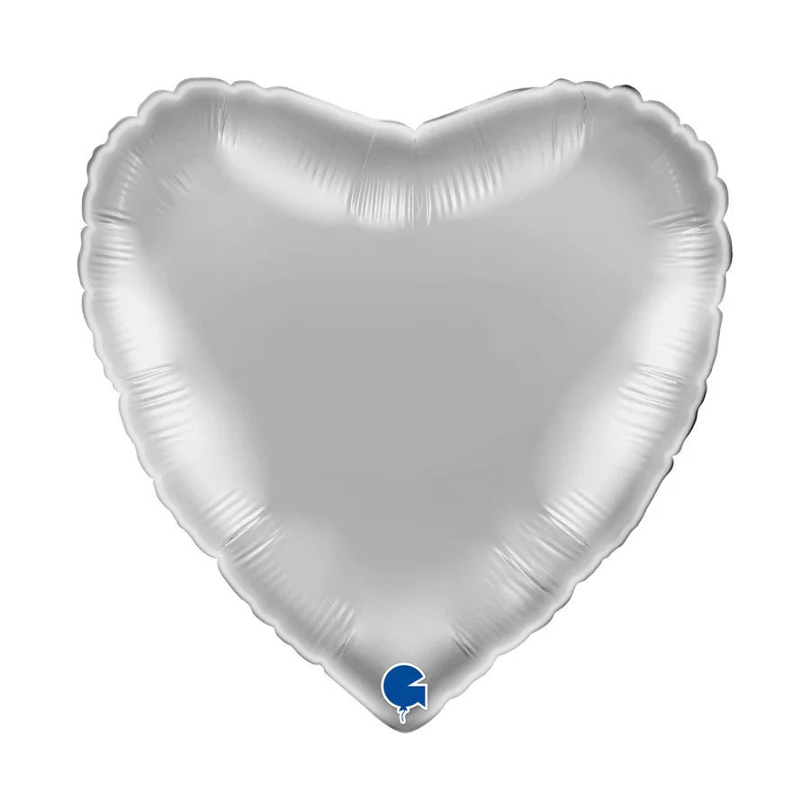 45 cm-es Ezüst szív alakú