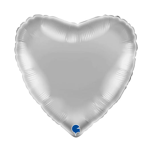 45 cm-es Ezüst szív alakú