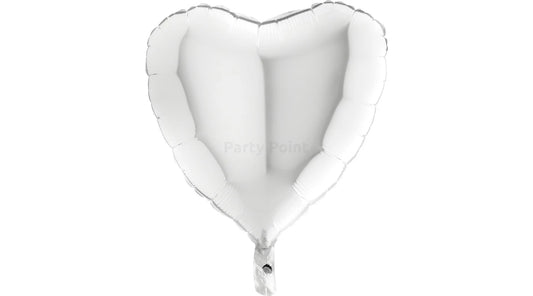45 cm-es Fehér szív alakú