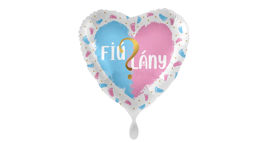 Fiú ? Lány szív alakú fólia lufi