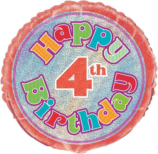 Glitteres Happy 4th Birthday