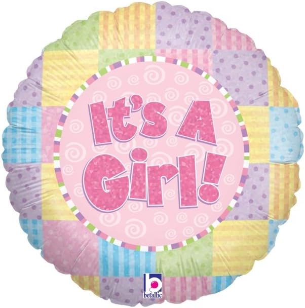 It's a Girl patchwork mintás fólia lufi